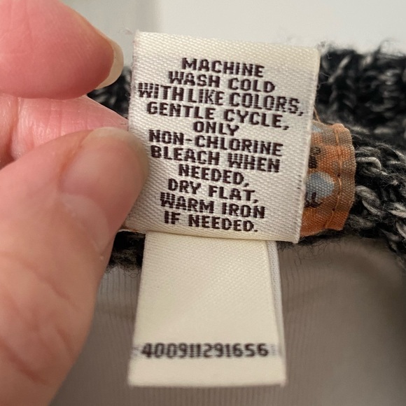 Vtg Y2K Mudd Blue Black Striped Sequin Long Knit Grandpa Dark Academia Cardigan - Picture 8 of 8